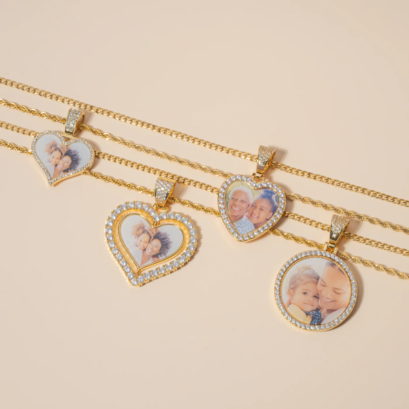 Iced Circle Photo Pendant - Image 3