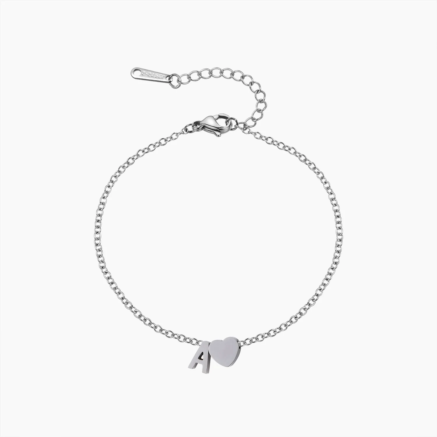 Letter Heart Anklet - Image 4